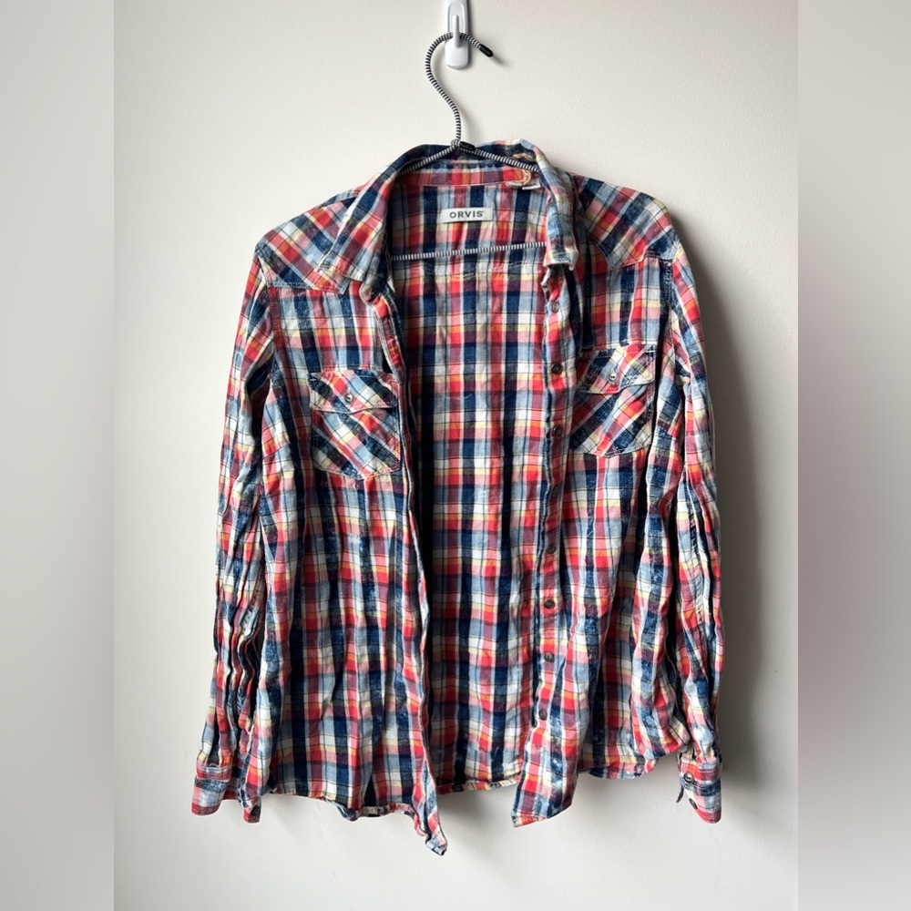 Orvis multicolored Flannel size Medium!